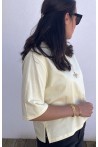 T-shirt jaune pâle