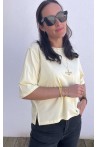 T-shirt jaune pâle