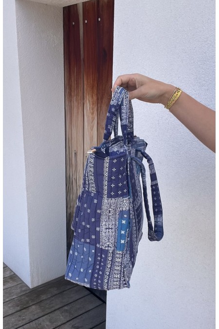 Sac bandana bleu