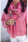 Foulard satiné rose