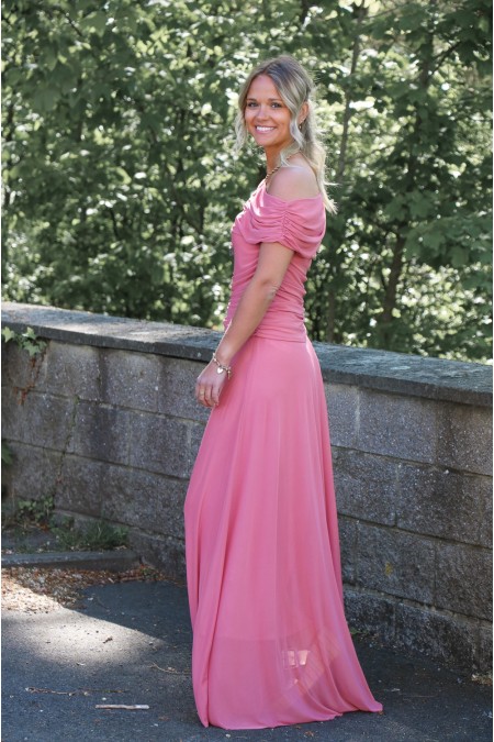 Robe longue Saly rose