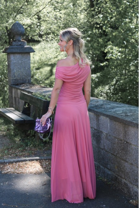 Robe longue Saly rose