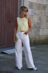 Jeans évasé blanc