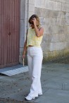 Jeans évasé blanc