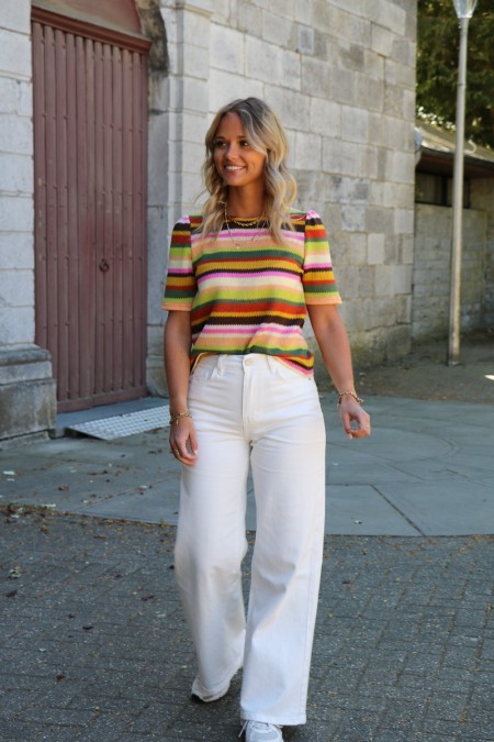 Jeans évasé blanc