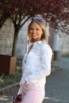 Chemisier blanc à broderies