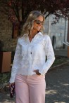 Chemisier blanc à broderies
