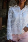 Chemisier blanc à broderies