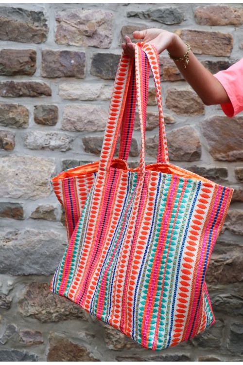 Cabas multicolore