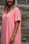 Robe Pauline rayée orange