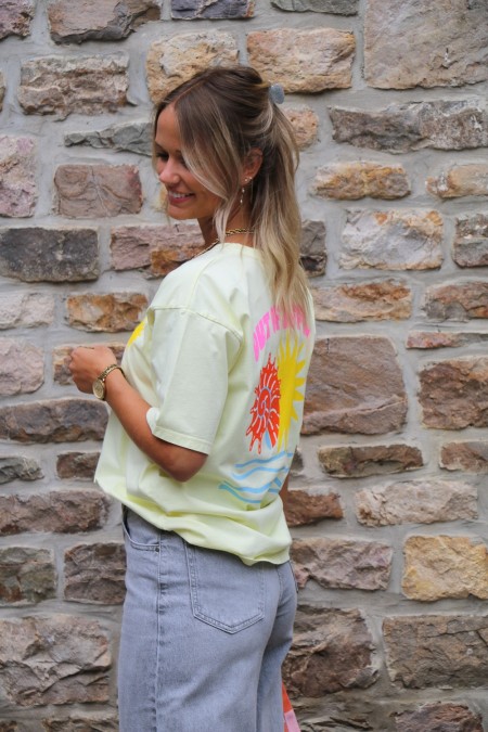 T-shirt jaune OUT OF OFFICE