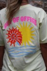T-shirt jaune OUT OF OFFICE