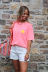 T-shirt corail OUT OF OFFICE