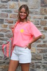 T-shirt corail OUT OF OFFICE