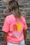 T-shirt corail OUT OF OFFICE
