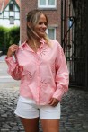 Chemisier corail avec broderies