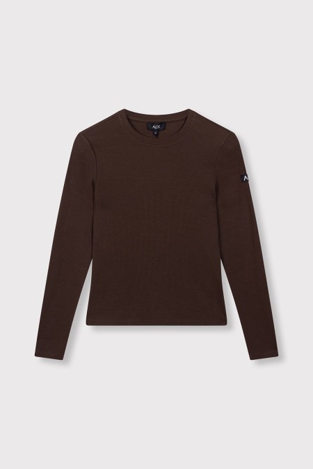 T-shirt longues manches marron ALIX