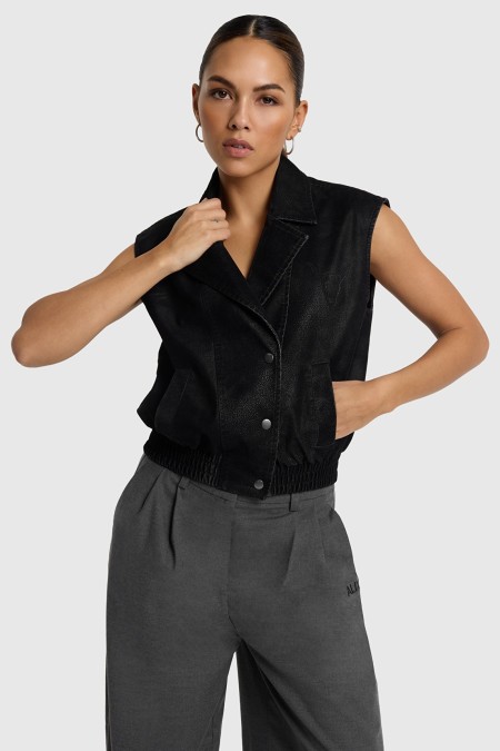 Blouson en suédine sans manches ALIX