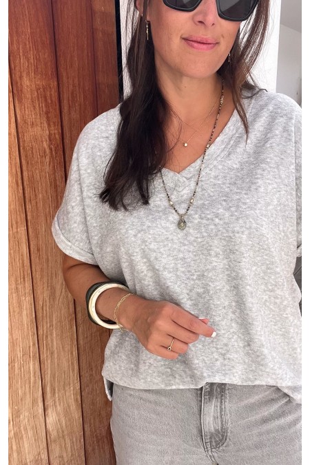 T-shirt éponge gris