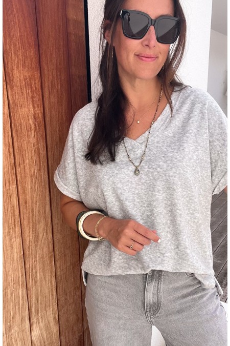T-shirt éponge gris