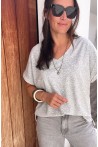 T-shirt éponge gris