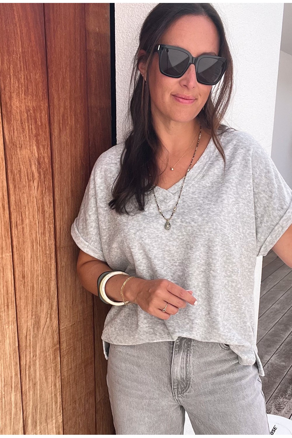 T-shirt éponge gris