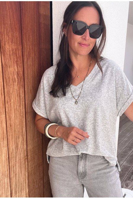 T-shirt éponge gris