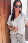 T-shirt éponge gris