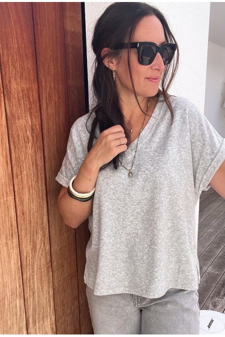 T-shirt éponge gris
