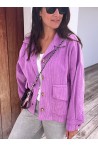 Veste velours mauve
