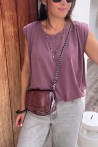 T-shirt mauve délavé