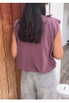 T-shirt mauve délavé