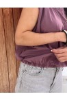 T-shirt mauve délavé
