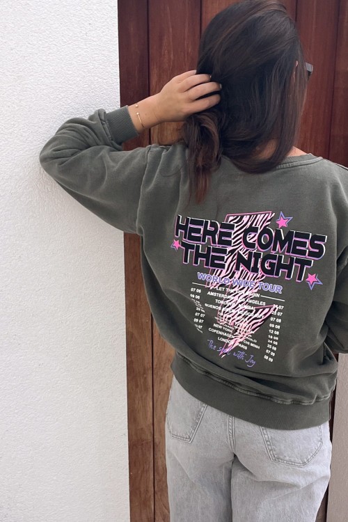 Sweat night kaki foncé