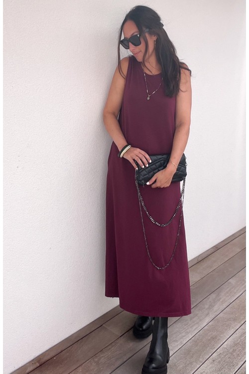 Robe t-shirt bordeaux