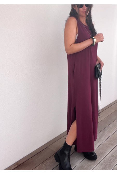 Robe t-shirt bordeaux