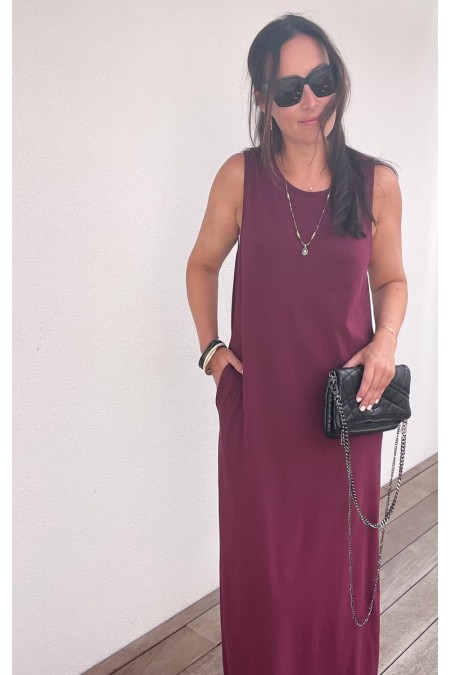 Robe t-shirt bordeaux