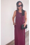 Robe t-shirt bordeaux