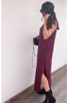 Robe t-shirt bordeaux