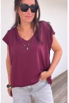 T-shirt Adeline bordeaux