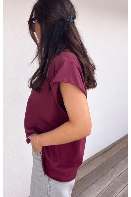 T-shirt Adeline bordeaux