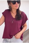 T-shirt Adeline bordeaux