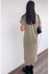 Robe longue kaki avec détail