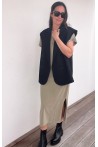 Robe longue kaki avec détail