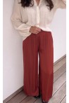 Pantalon satiné rouille
