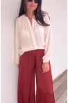 Pantalon satiné rouille