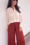 Pantalon satiné rouille