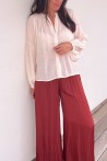 Pantalon satiné rouille