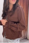 Veste chemise marron clair