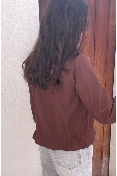 Veste chemise marron clair